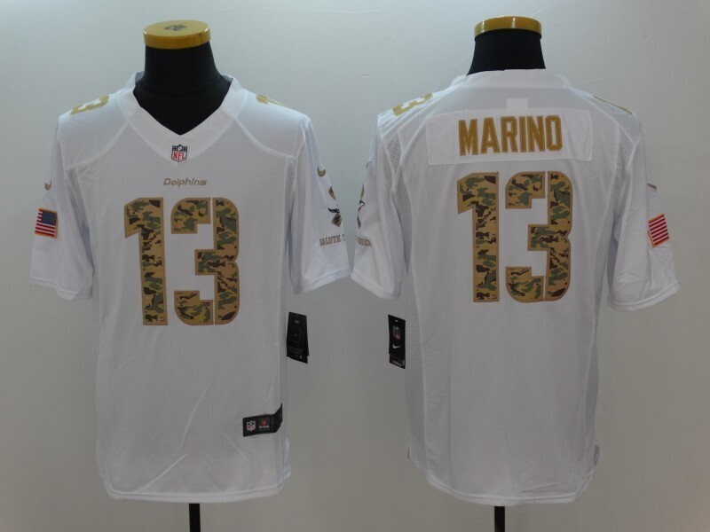 Men Miami Dolphins #13 Marino White Limited Nike NFL Jersey 001